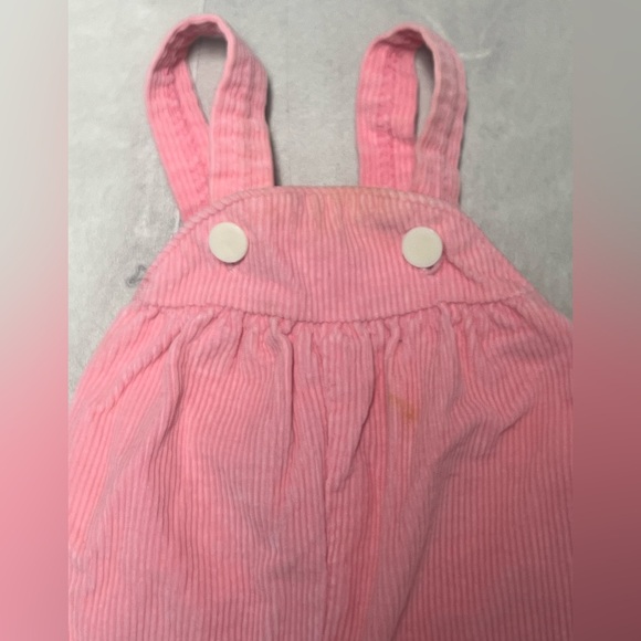 Vintage Pink Corduroy Overalls Kids No Tag - Picture 2 of 8